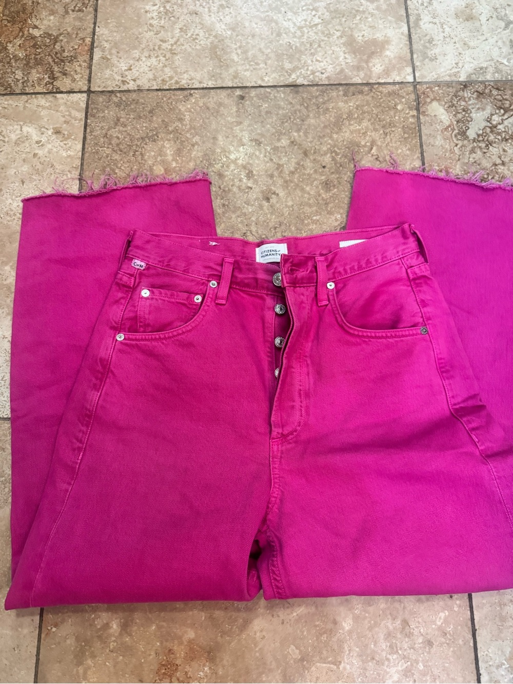 Citizens Of Humanity Hot Pink High-Rise Jeans